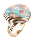 Turquoise Spiny Oyster Matrix Statement Ring