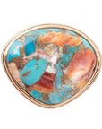 Turquoise Spiny Oyster Matrix Statement Ring