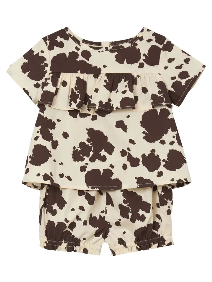 Toddler Cow Print Top and Bloomer