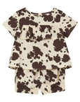 Toddler Cow Print Top and Bloomer