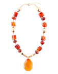 Victoria Carnelian Pendant Necklace