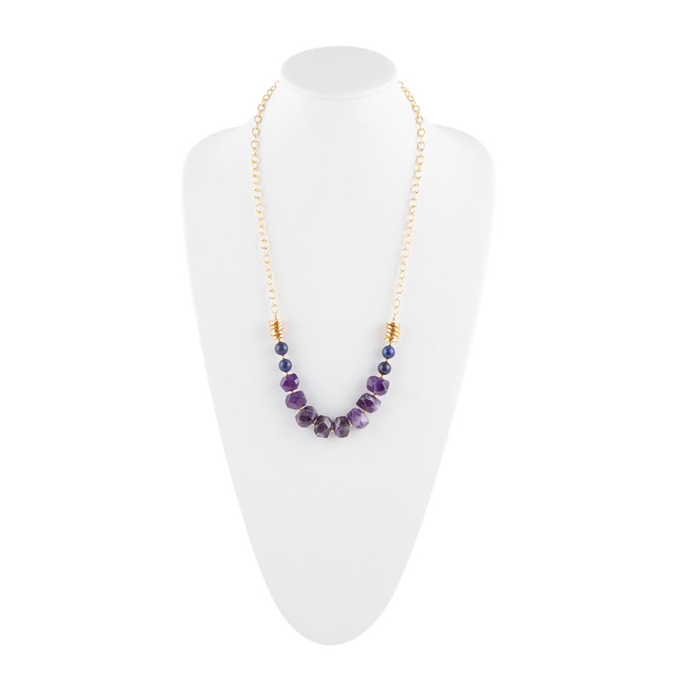 Viola Purple Quartz Long Necklace