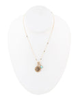 Virgo - Zodiac Blue Amazonite Golden Charm Necklace
