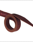 Weaver Latigo W/ Holes Burgundy Leather Hosre Cinch Straps 1-1/4 Inch X 72