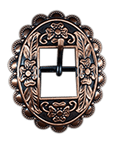 Copper Floral Cart Buckle W197B