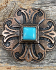 Copper Turquoise Concho 1.5" W141L