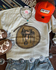 Western Saddle Graphic Sweatshirt