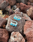 Western Turquoise Clipback Earrings
