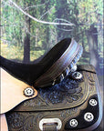 Hilason Western Horse Treeless Trail Barrel American Leather Saddle