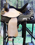 Hilason Western Horse Treeless Trail Barrel American Leather Saddle