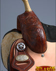 Hilason Western Horse Treeless Trail Barrel American Leather Saddle