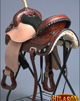 Hilason Western Horse Treeless Trail Barrel American Leather Saddle