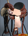 Hilason Western Horse Treeless Trail Barrel American Leather Saddle