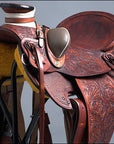 Hilason Western Horse Wade Saddle American Leather Ranch Roping Mahogany