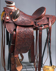 Hilason Western Horse Wade Saddle American Leather Ranch Roping Mahogany