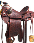 Hilason Western Horse Wade Saddle American Leather Ranch Roping Mahogany