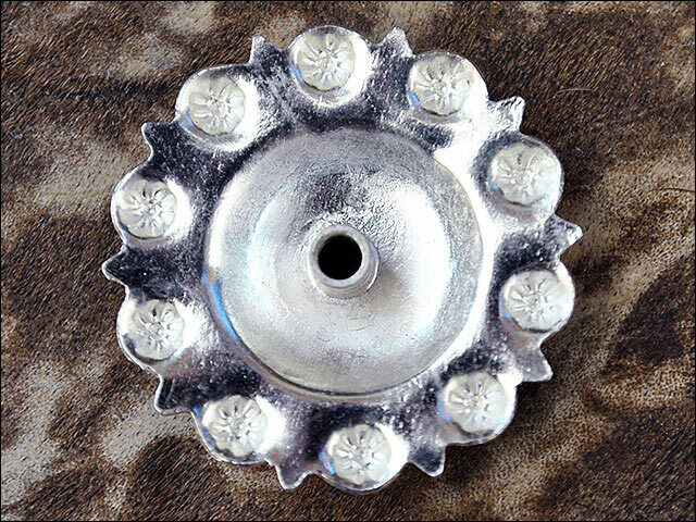 Western Screw Back Concho Silver Finish Floral Saddle Bling Cowgirl