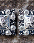 Western Screw Back Concho German Silver 1 In Square Cowgirl S Hilason