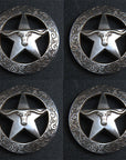 Western Screw Back Concho 1.5 In Silver Longhorn Star Saddle Cowgirl