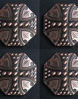 Western Screw Back Concho 1.5 In Copper Plated Cross Sign Saddle Cowgirl