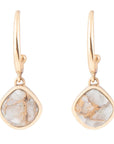 White and Golded Calcite Drop Earrings