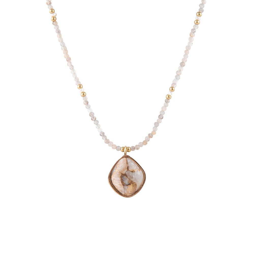 White Jade Matrix Necklace