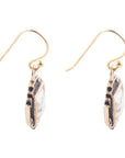 White Jasper Aztec Earrings