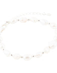 White Pearl Beaded Sterling Silver Bracelet