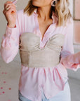 SALE The Cav Corset Sparkle Top