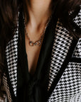The Harlowe Horsebit Necklace in Silver