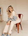 The Zoey Trouser in Cream