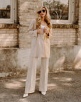 The Zoey Trouser in Cream