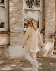 The Zoey Trouser in Cream