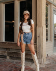 SALE The Cowgirl Mini Tee in Cream