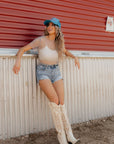 SALE The Harmony Mesh Net Rhinestone Top