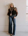The Loretta Trouser Jean in Medium Wash