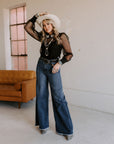 The Loretta Trouser Jean in Medium Wash