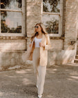 The Zoey Trouser in Cream