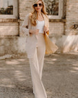 The Zoey Trouser in Cream
