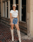 SALE The Cowgirl Mini Tee in Cream