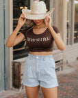 SALE The Cowgirl Mini Tee in Brown