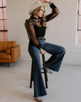 The Loretta Trouser Jean in Medium Wash
