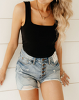 Cotton Square Neck Cropped Cami Top