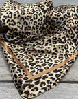 35X35" Tan Leopard Wild Rag / Scarf WR168