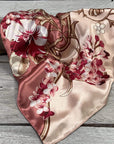 35X35" Raspberry Pink Floral Wild Rag / Scarf WR403