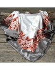 35X35" Grey & Pink Floral Wild Rag / Scarf WR852