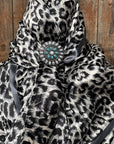 35X35" Snow Leopard Wild Rag / Scarf - W212 Slide WRC167A