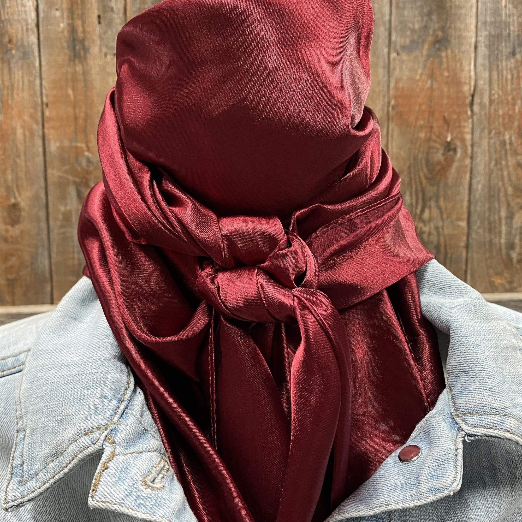 35X35"  Solid Burgundy  Wild Rag / Scarf WRS14