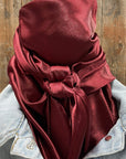 35X35"  Solid Burgundy  Wild Rag / Scarf WRS14