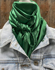35X35"  Solid Green  Wild Rag / Scarf WRS18